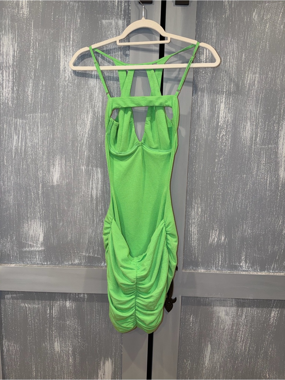 Tiger Mist Lime Green Cutout Bodycon Mini Dress NWT Size S - Picture 9 of 10